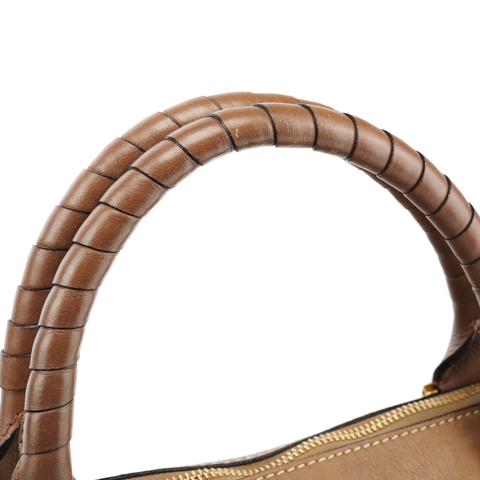 Chloe Light Brown Leather Marcie Shoulder Bag