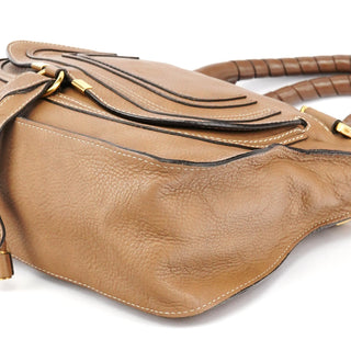 Chloe Light Brown Leather Marcie Shoulder Bag