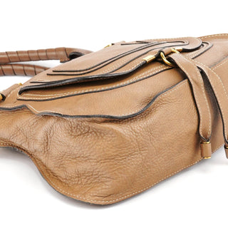 Chloe Light Brown Leather Marcie Shoulder Bag