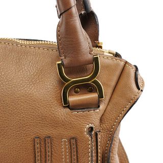 Chloe Light Brown Leather Marcie Shoulder Bag