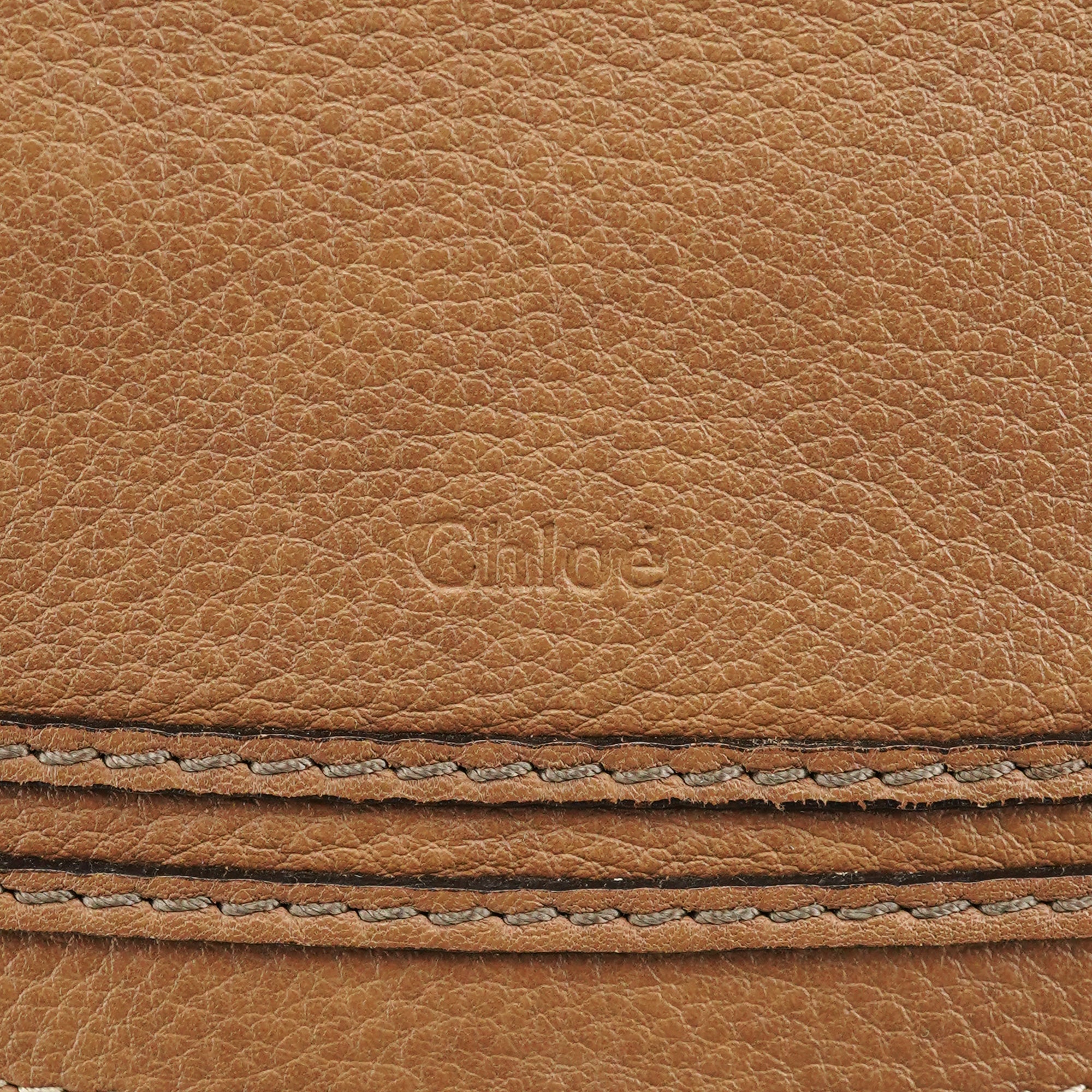 Chloe Light Brown Leather Marcie Shoulder Bag