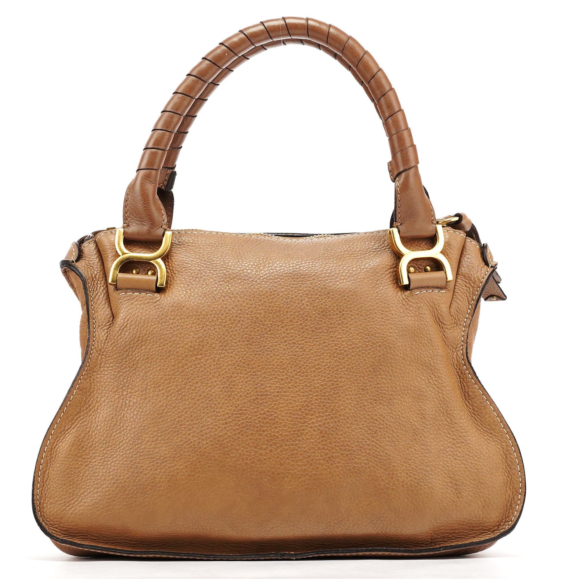 Chloe Light Brown Leather Marcie Shoulder Bag