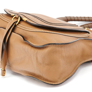Chloe Light Brown Leather Marcie Shoulder Bag