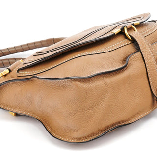 Chloe Light Brown Leather Marcie Shoulder Bag