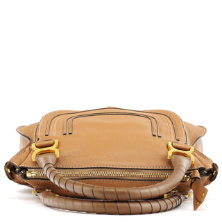 Chloe Light Brown Leather Marcie Shoulder Bag