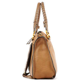 Chloe Light Brown Leather Marcie Shoulder Bag