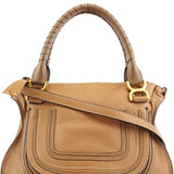 Chloe Light Brown Leather Marcie Shoulder Bag