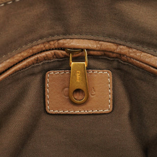 Chloe Light Brown Leather Marcie Shoulder Bag