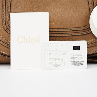 Chloe Light Brown Leather Marcie Shoulder Bag