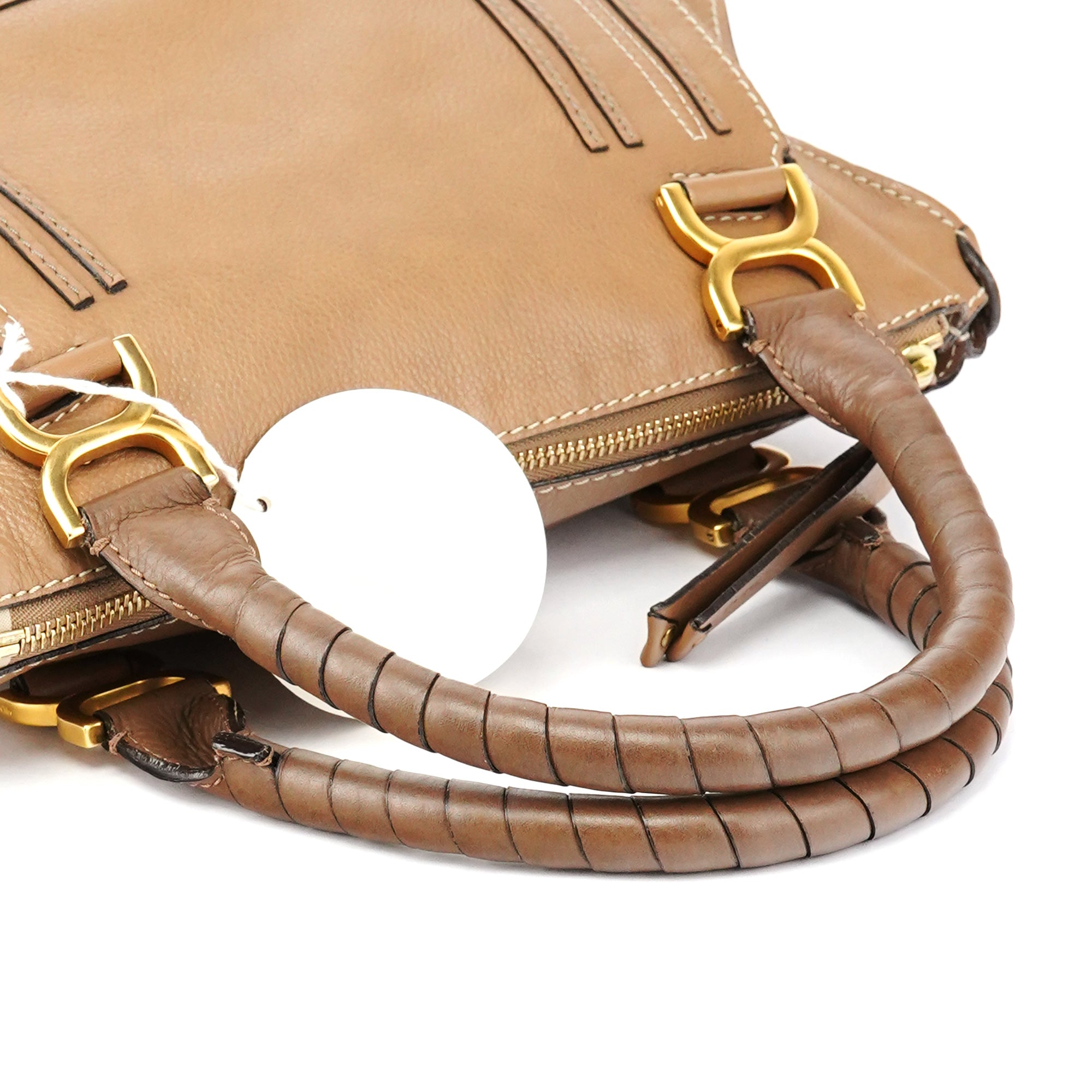 Chloé Sac porté épaule Marcie en cuir marron clair