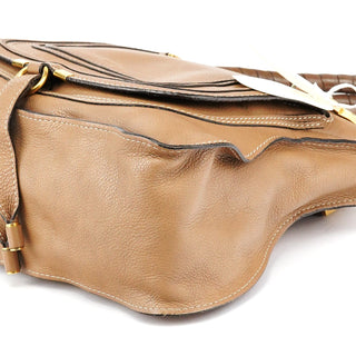 Chloe Light Brown Leather Marcie Shoulder Bag