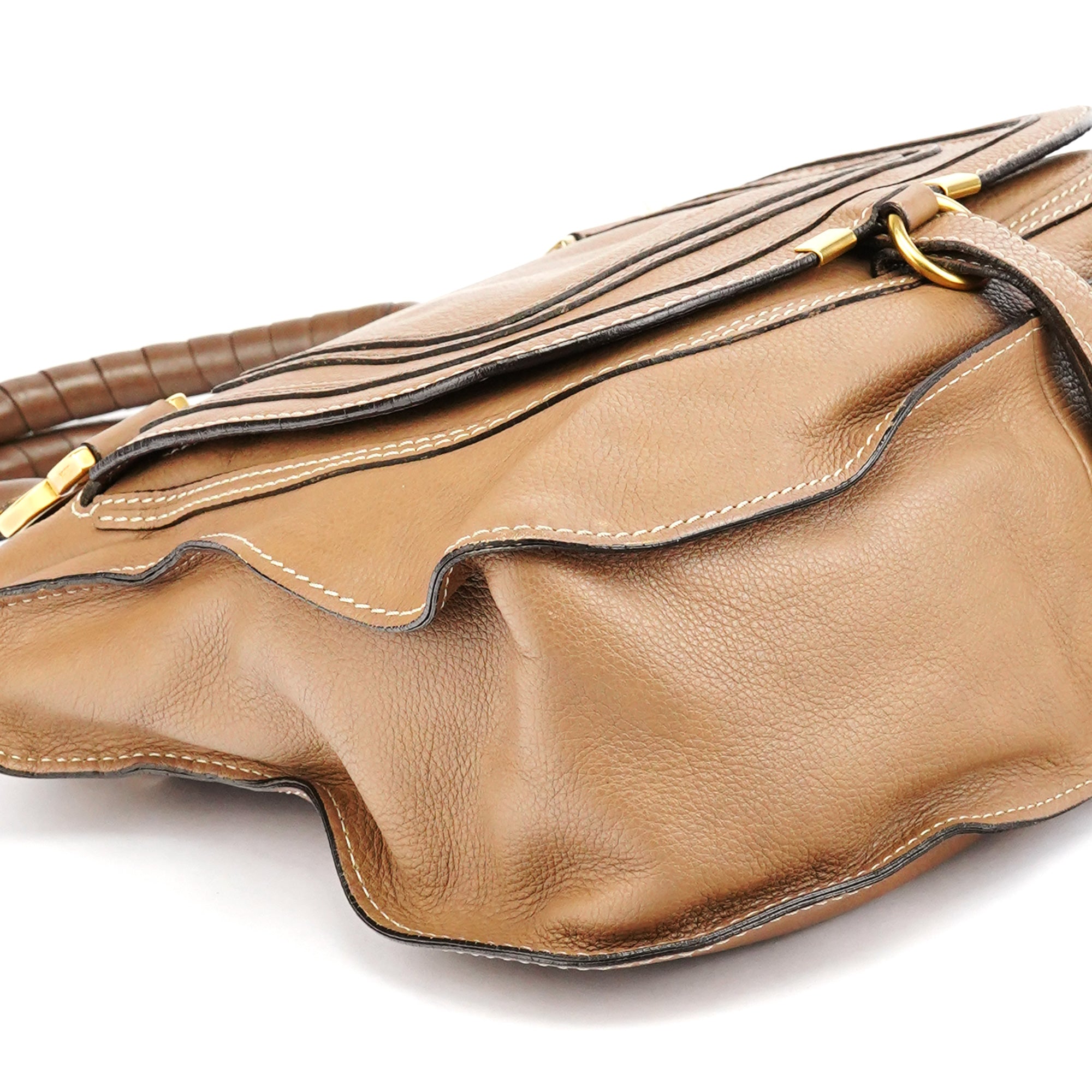 Chloé Sac porté épaule Marcie en cuir marron clair
