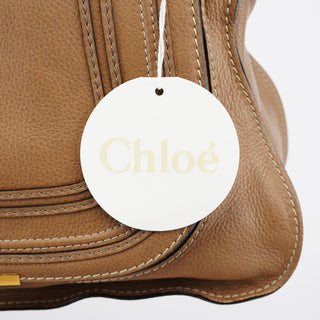 Chloe Light Brown Leather Marcie Shoulder Bag