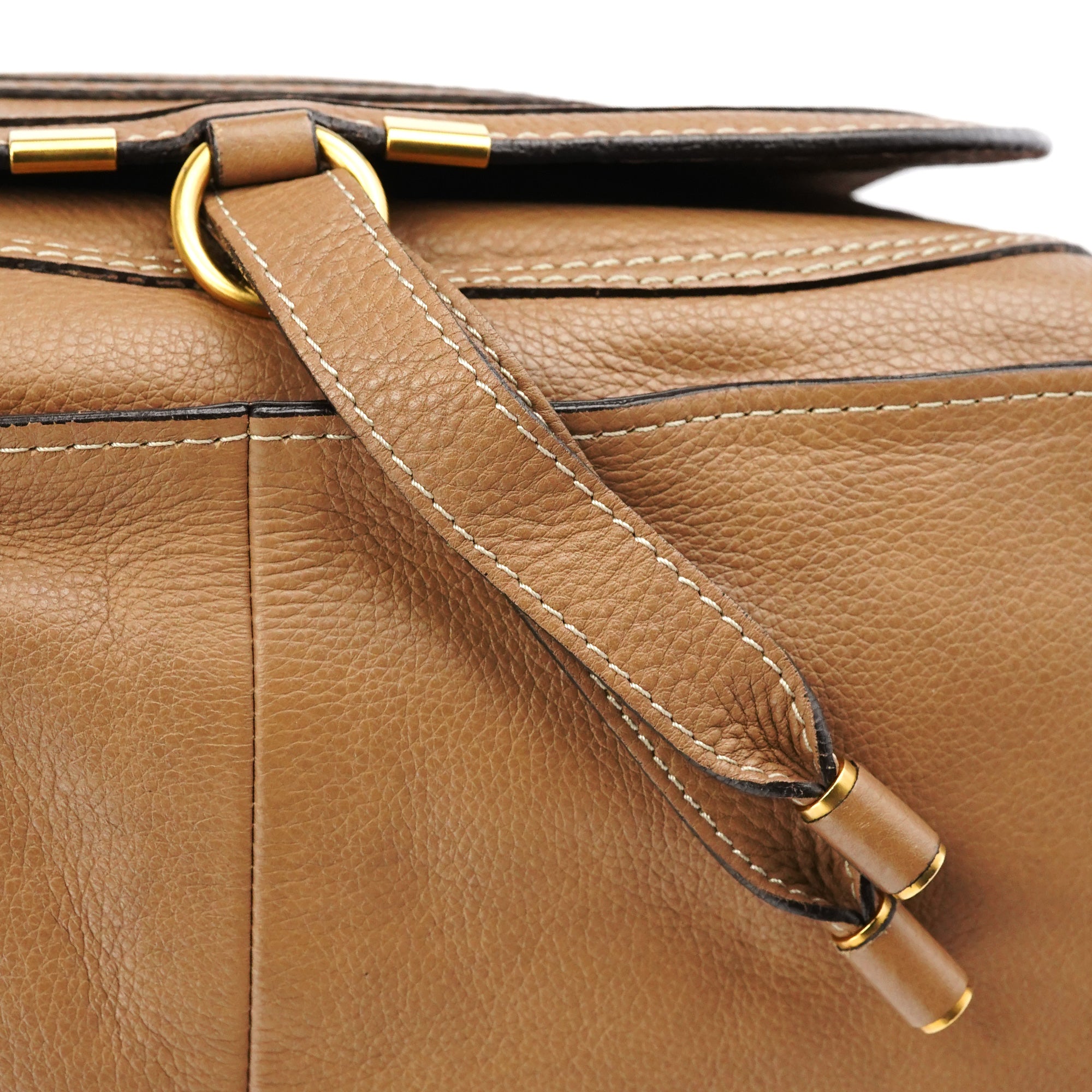Chloé Sac porté épaule Marcie en cuir marron clair