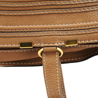 Chloe Light Brown Leather Marcie Shoulder Bag