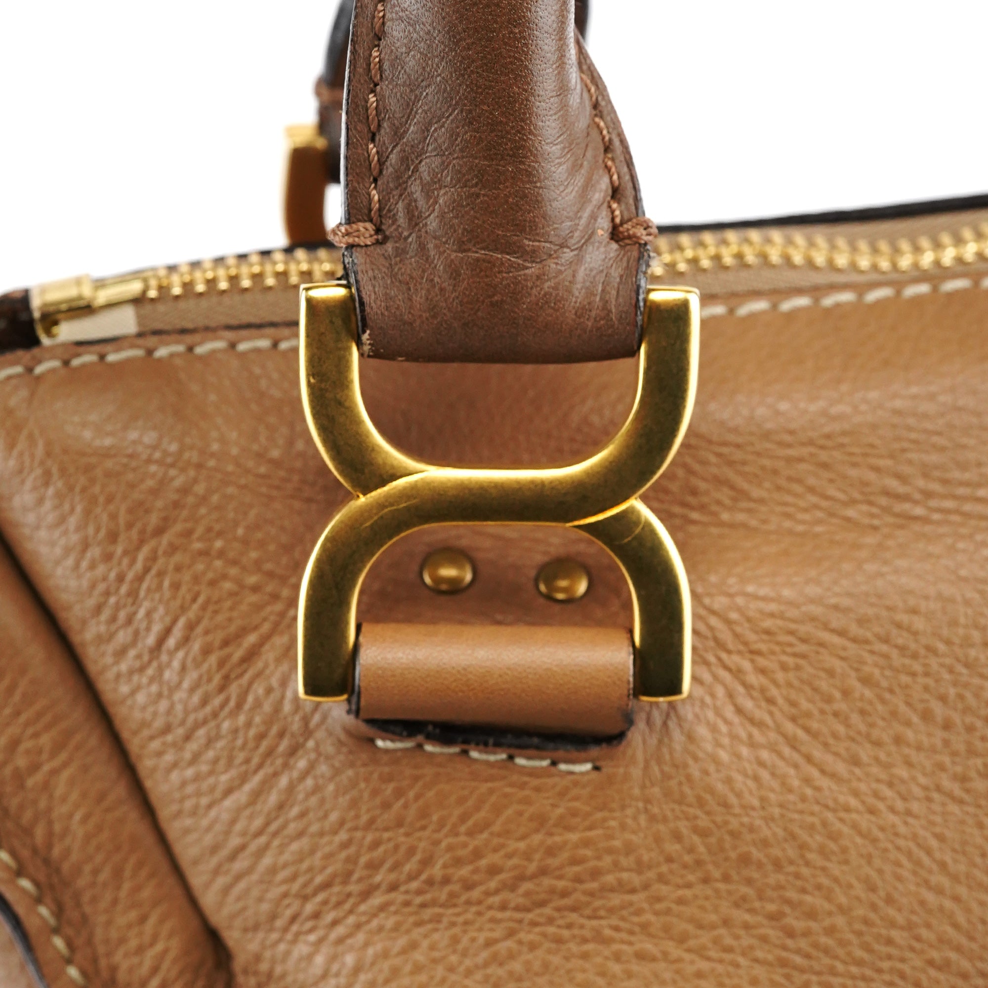 Chloé Sac porté épaule Marcie en cuir marron clair