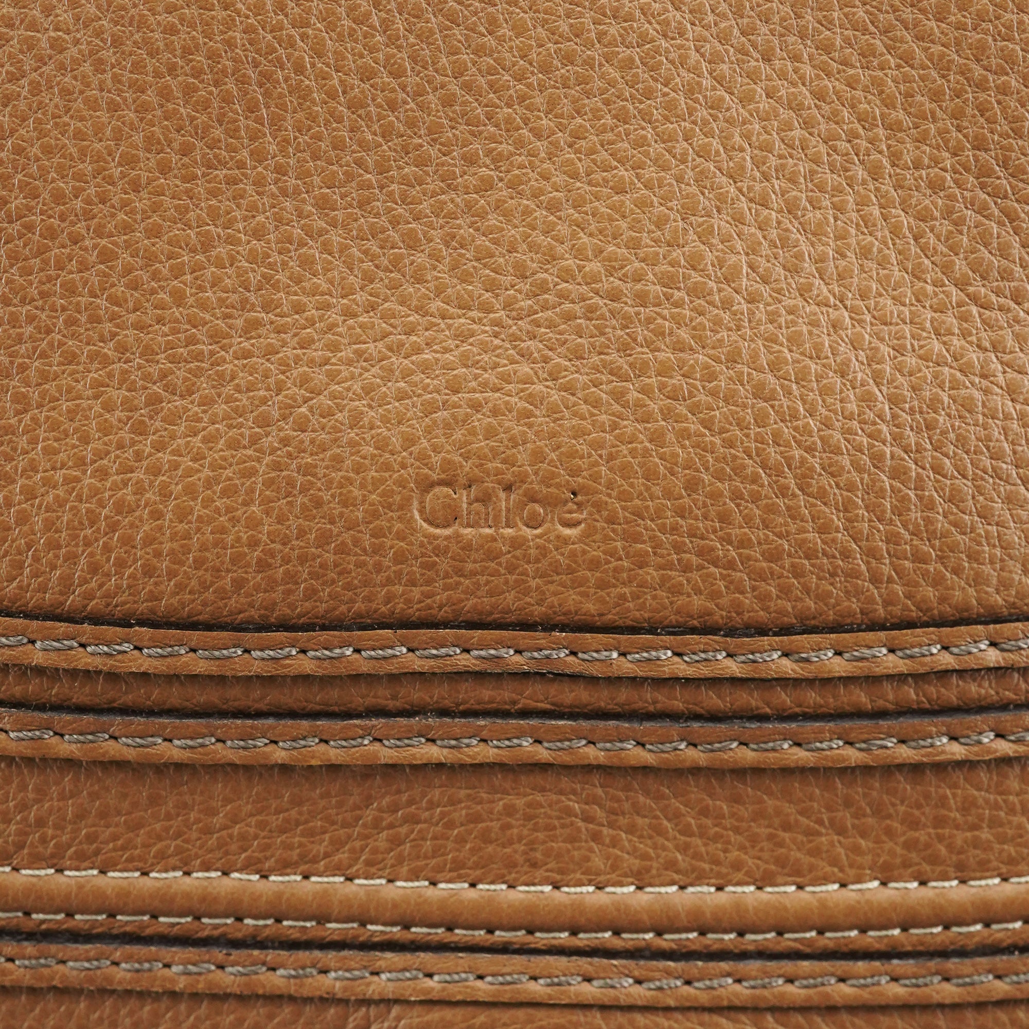 Chloé Sac porté épaule Marcie en cuir marron clair