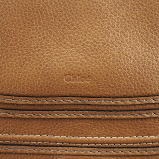 Chloe Light Brown Leather Marcie Shoulder Bag