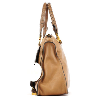 Chloe Light Brown Leather Marcie Shoulder Bag
