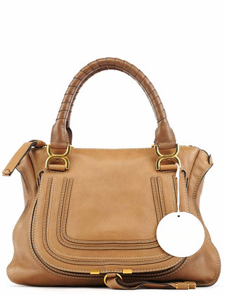 Chloe Light Brown Leather Marcie Shoulder Bag