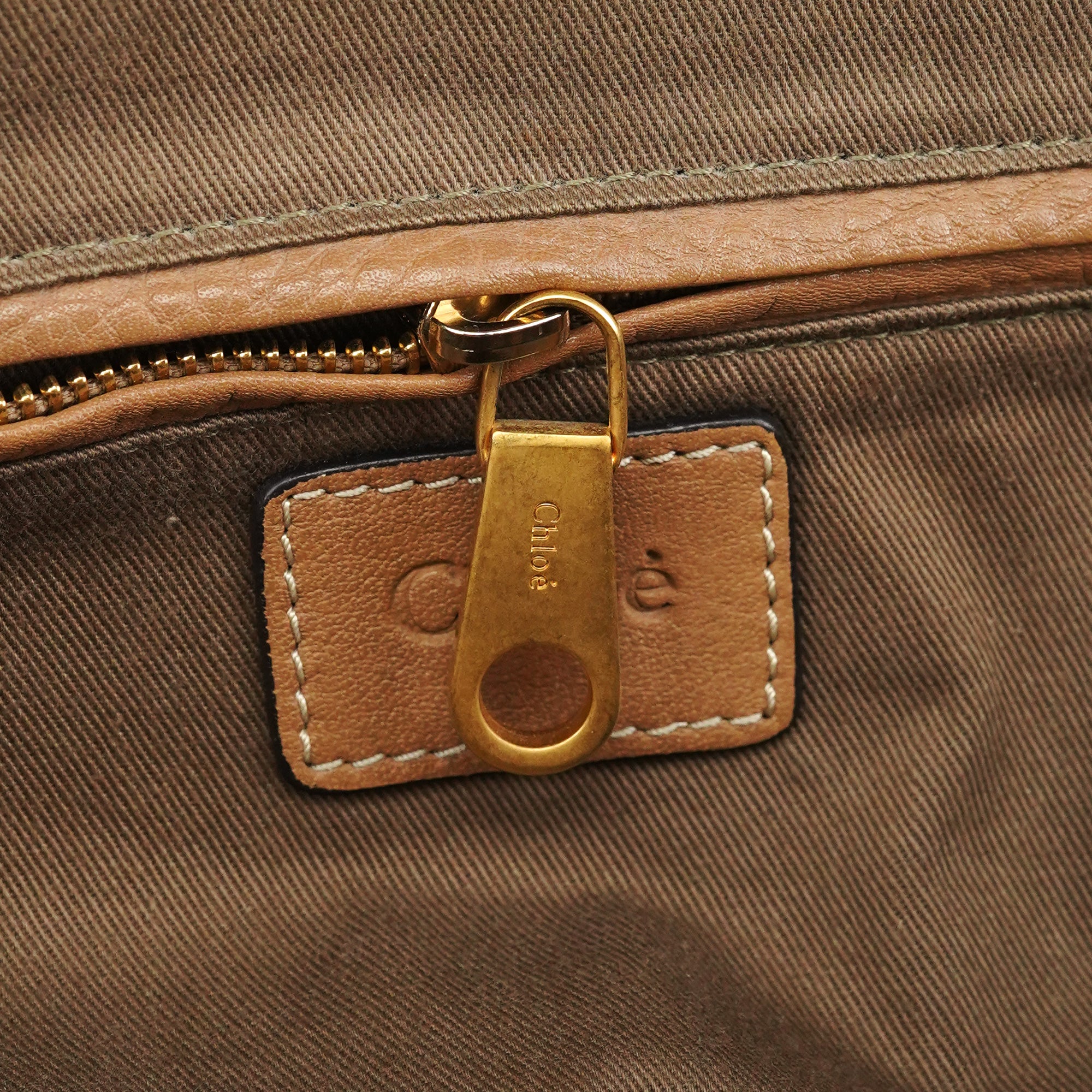Chloe Light Brown Leather Marcie Shoulder Bag