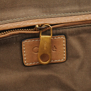 Chloe Light Brown Leather Marcie Shoulder Bag