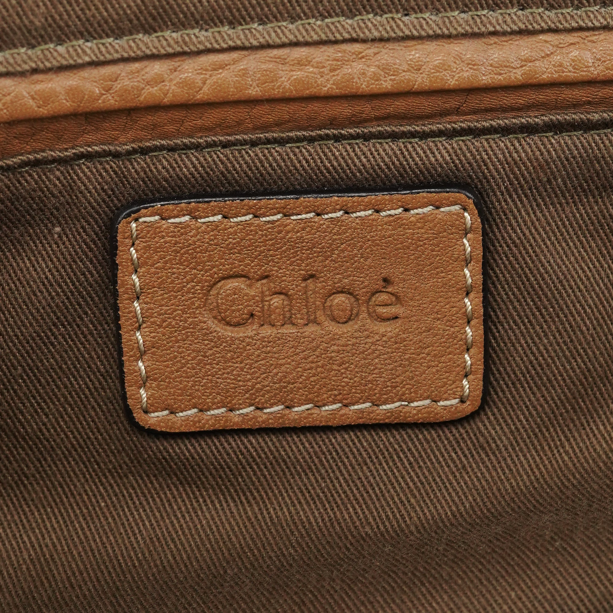 Chloe Light Brown Leather Marcie Shoulder Bag