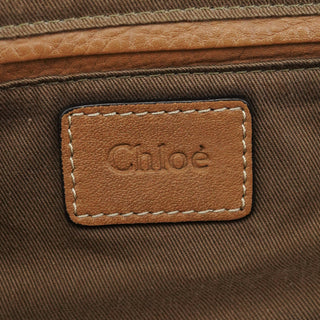Chloe Light Brown Leather Marcie Shoulder Bag