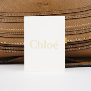 Chloe Light Brown Leather Marcie Shoulder Bag