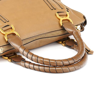 Chloe Light Brown Leather Marcie Shoulder Bag