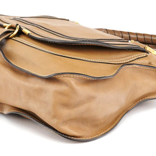 Chloe Light Brown Leather Marcie Shoulder Bag