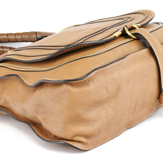 Chloe Light Brown Leather Marcie Shoulder Bag