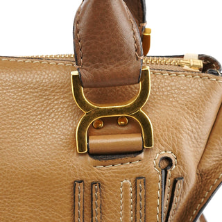 Chloe Light Brown Leather Marcie Shoulder Bag