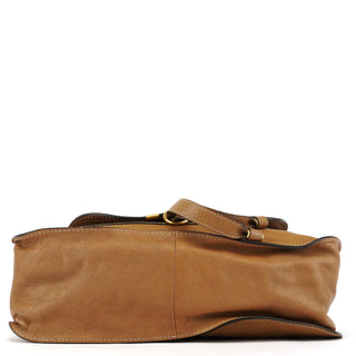 Chloe Light Brown Leather Marcie Shoulder Bag