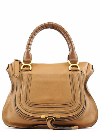 Chloe Light Brown Leather Marcie Shoulder Bag
