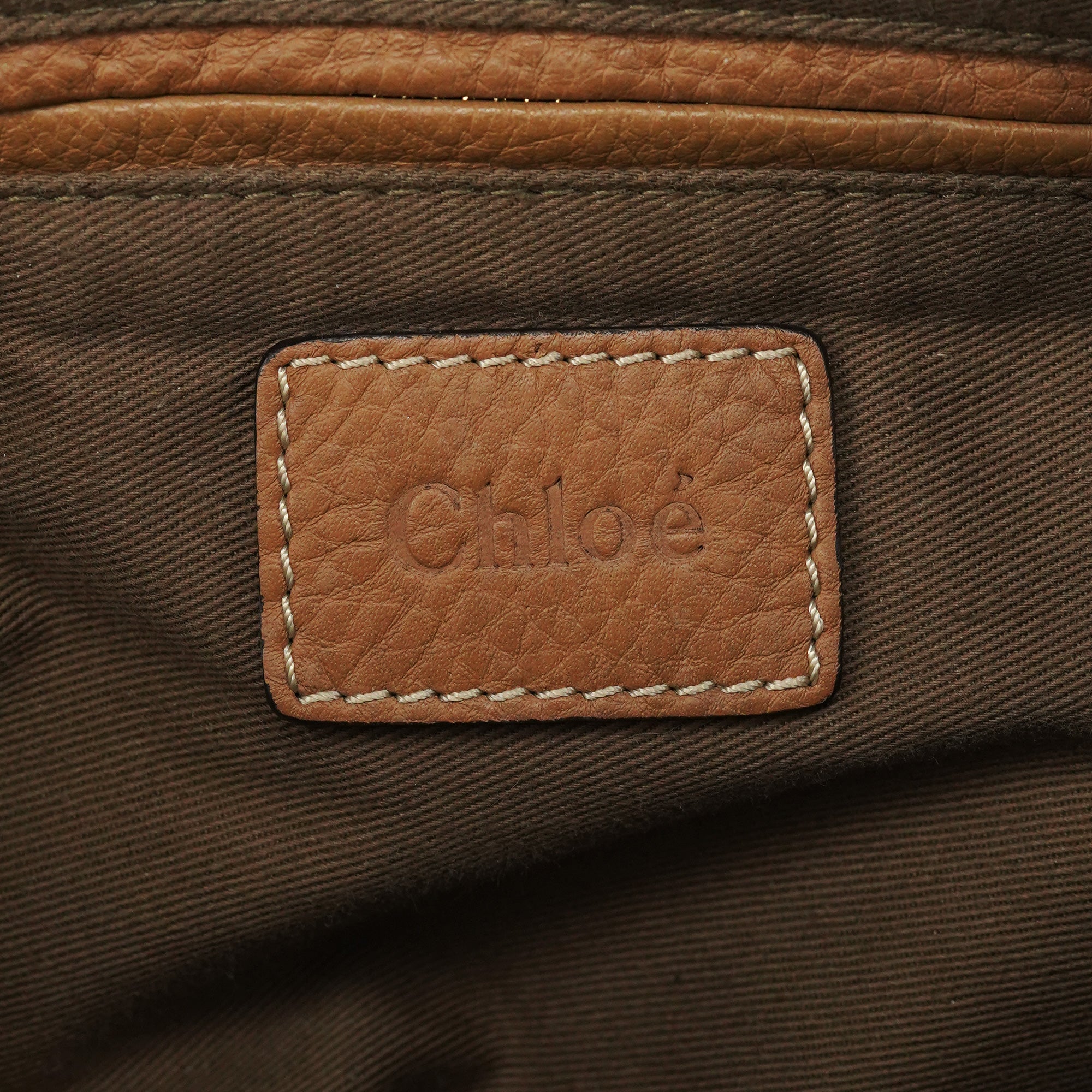 Chloe Light Brown Leather Marcie Shoulder Bag