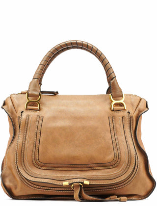 Chloe Light Brown Leather Marcie Shoulder Bag