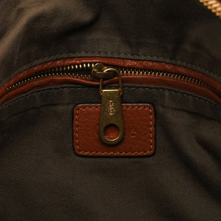 Chloe Light Brown Leather Marcie Shoulder Bag