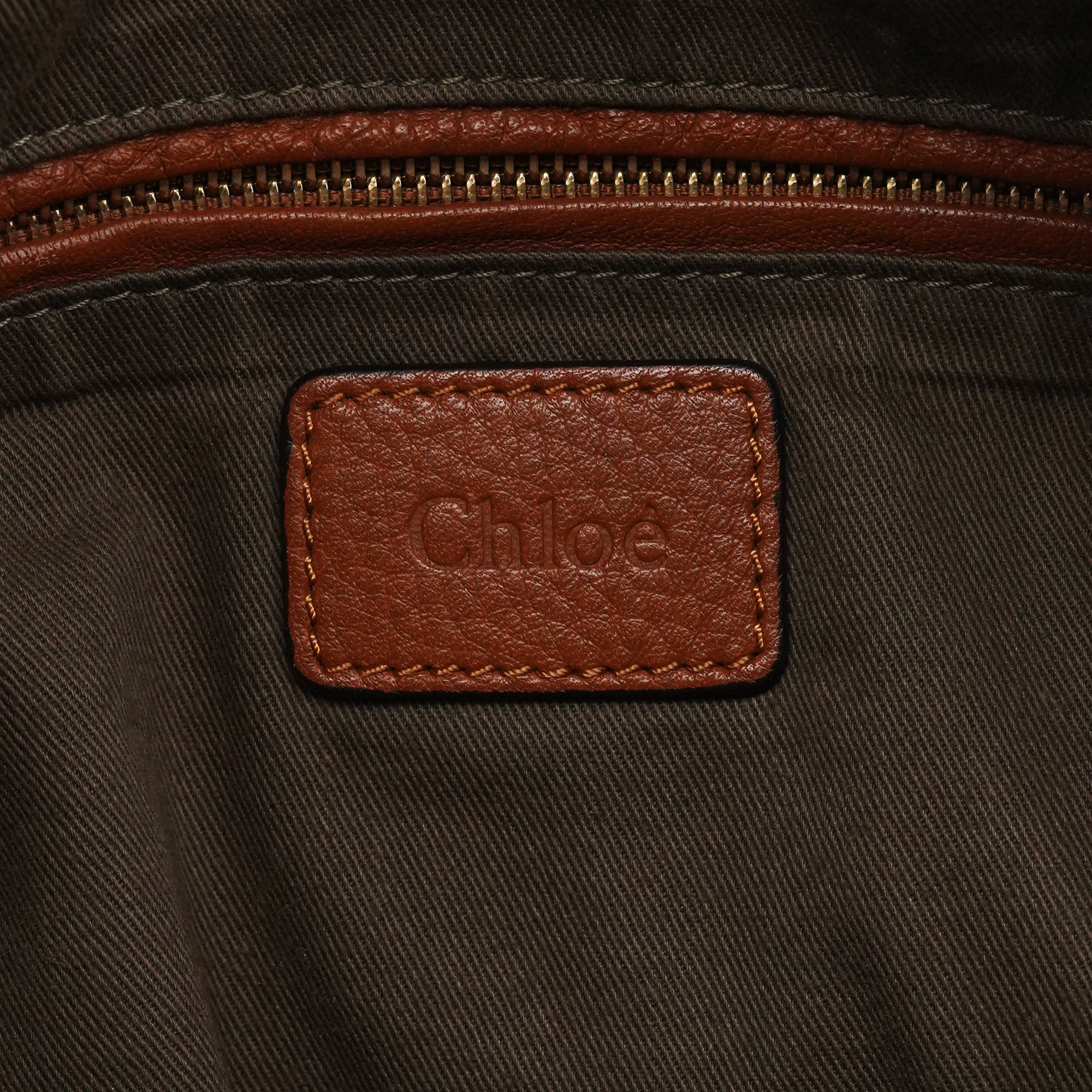 Chloe Light Brown Leather Marcie Shoulder Bag