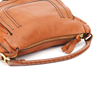 Chloe Light Brown Leather Marcie Shoulder Bag