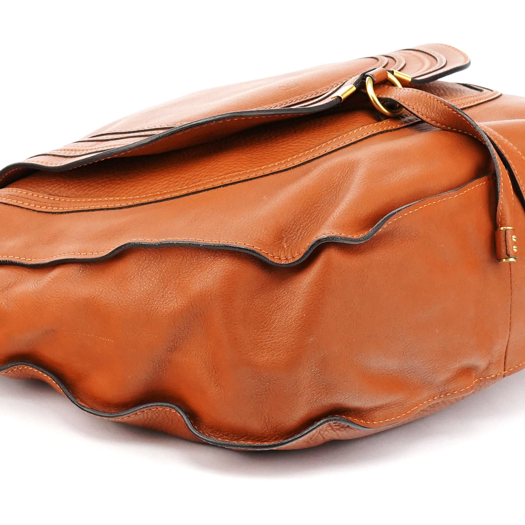 Chloe Light Brown Leather Marcie Shoulder Bag
