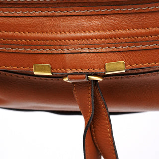 Chloe Light Brown Leather Marcie Shoulder Bag