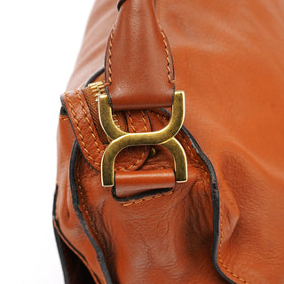 Chloe Light Brown Leather Marcie Shoulder Bag
