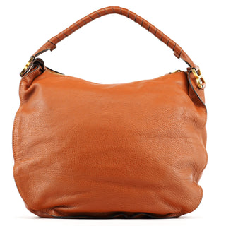 Chloe Light Brown Leather Marcie Shoulder Bag
