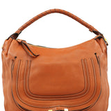 Chloe Light Brown Leather Marcie Shoulder Bag
