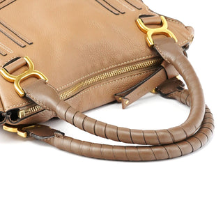 Chloe Light Brown Leather Marcie Shoulder Bag