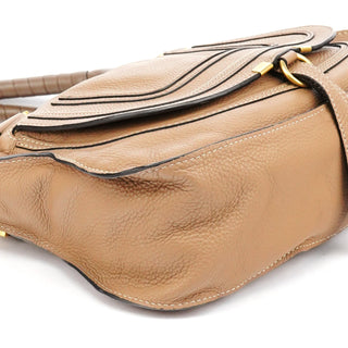 Chloe Light Brown Leather Marcie Shoulder Bag