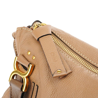 Chloe Light Brown Leather Marcie Shoulder Bag