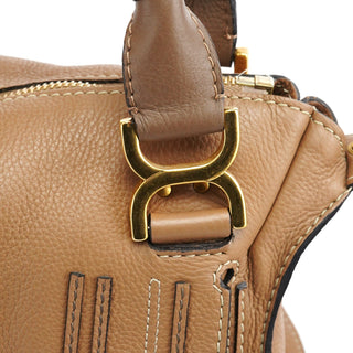 Chloe Light Brown Leather Marcie Shoulder Bag