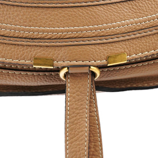 Chloe Light Brown Leather Marcie Shoulder Bag